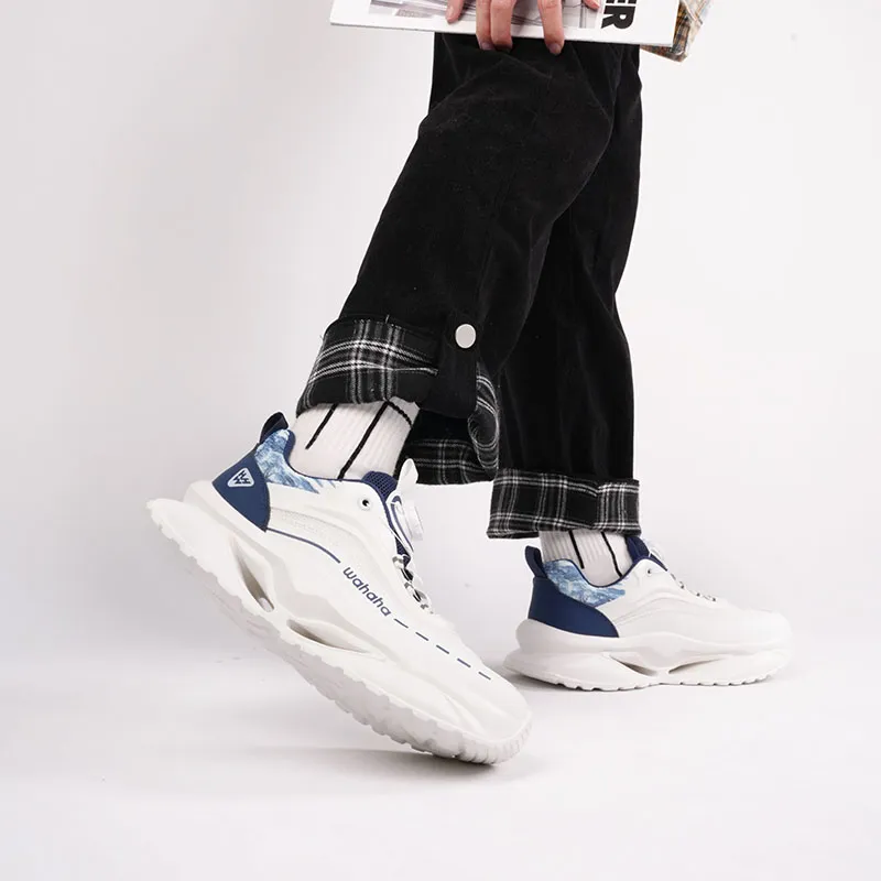 Wahaha Cushioning Abrasion Resistant Breathable Coverage Low Top Casual Shoes Men's-5