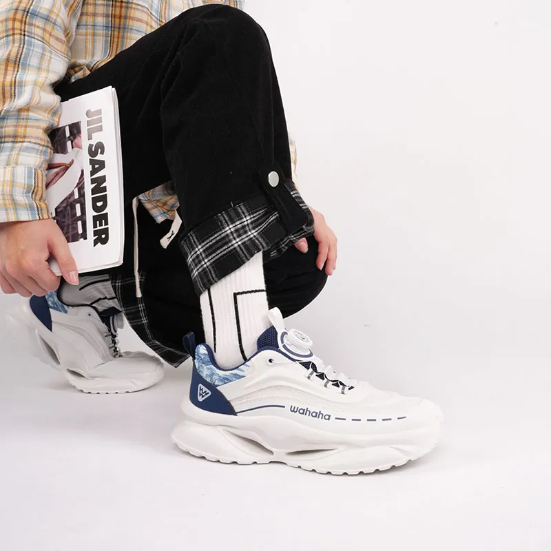 Wahaha Cushioning Abrasion Resistant Breathable Coverage Low Top Casual Shoes Men's-4