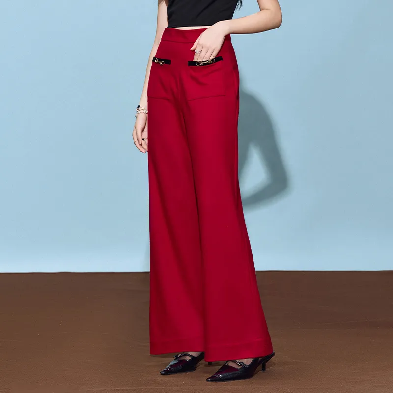 CHICHY CHICHY Size Sister Series Casual Pants Women's Red-3