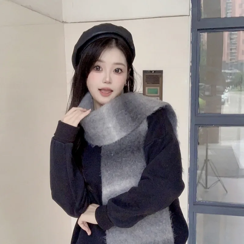 A Good Thing Wool Blend Knit Scarves Unisex-11