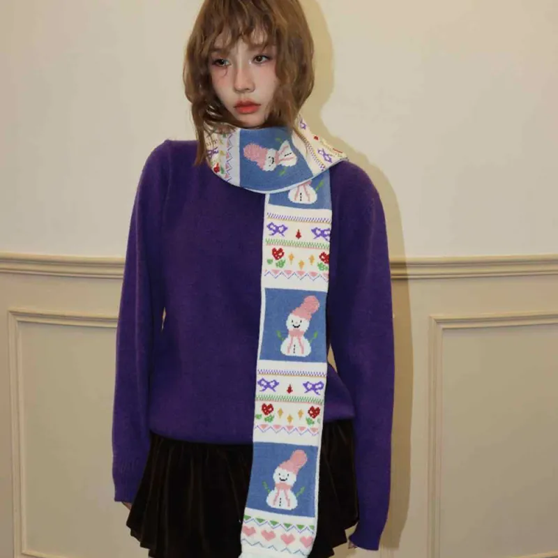 A Good Thing Polyester Knit Scarves Unisex-5