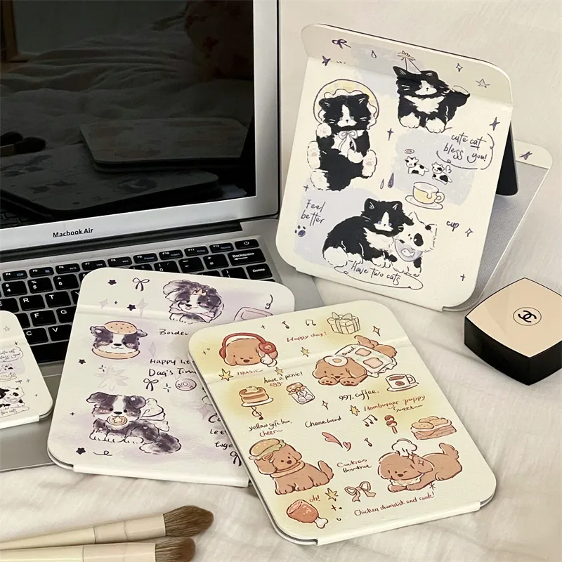 Jingda Cute Foldable Desktop Portable Make Up Mirrors Grooming And Vanity-20