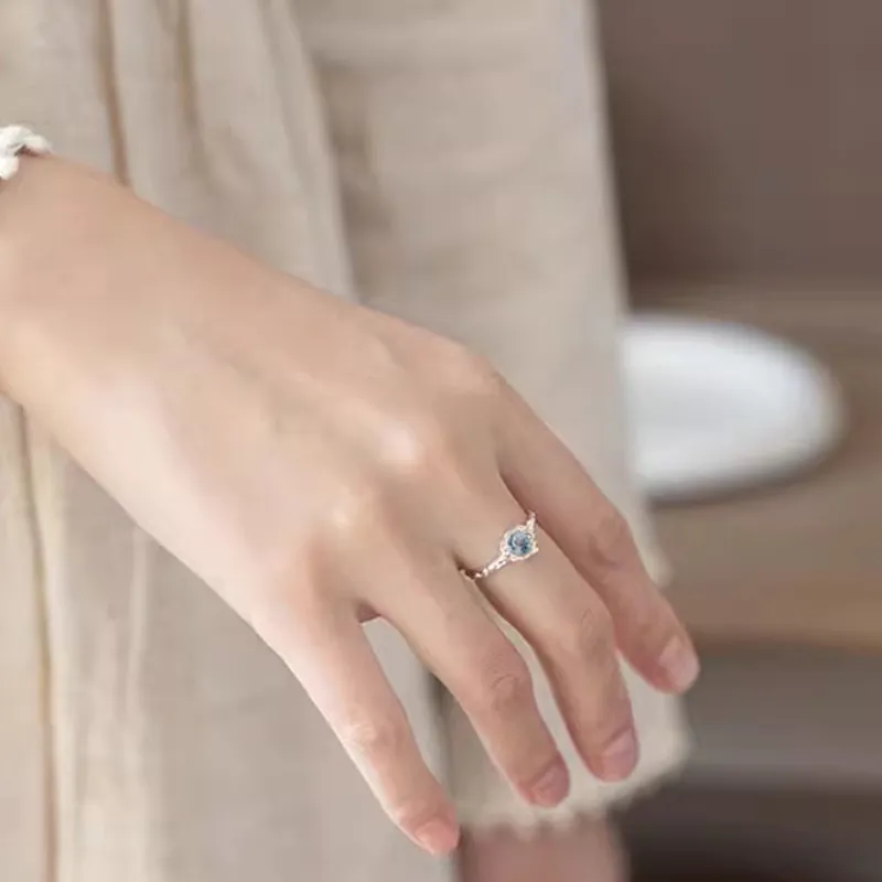 MSMH S925 Silver With Topaz Rings Women's Silver-3