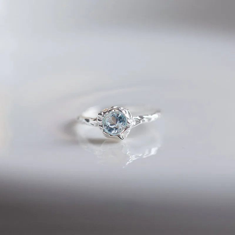 MSMH S925 Silver With Topaz Rings Women's Silver-4