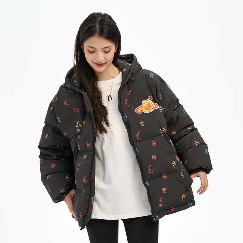 DANGEROUSPEOPLE Down Jacket Unisex Black-4