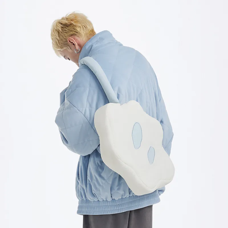 DANGEROUSPEOPLE Polyester Cloud Bag, Shoulder Bag, Crossbody Bag Regular Unisex White-2
