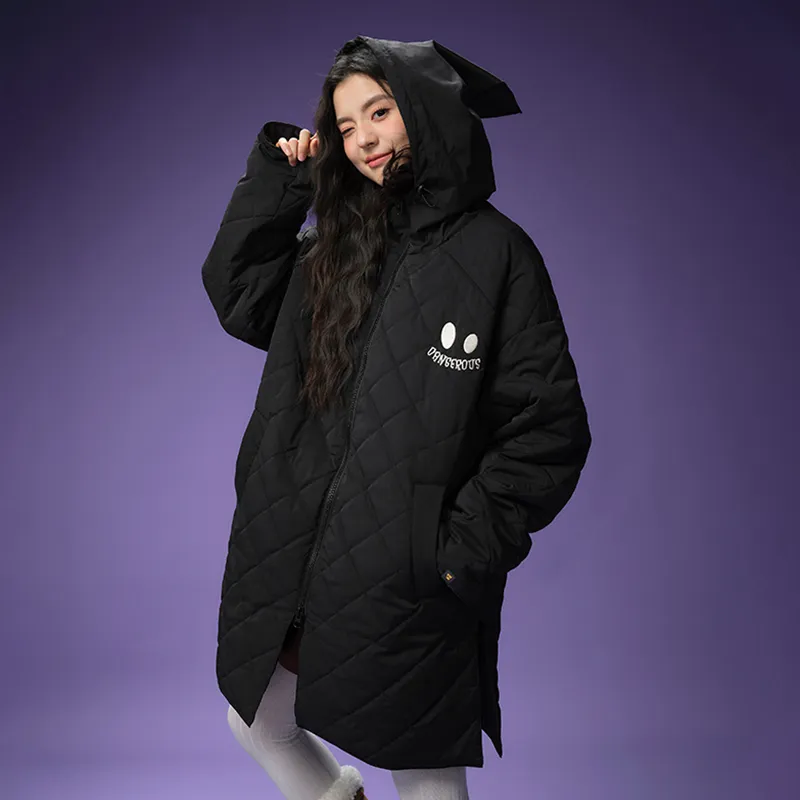 DANGEROUSPEOPLE Puffer Jacket Unisex Black-4