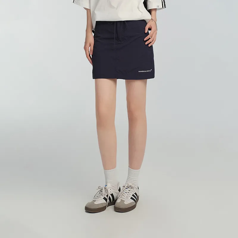 DANGEROUSPEOPLE Casual Short Skirts Women's Dark Blue-3