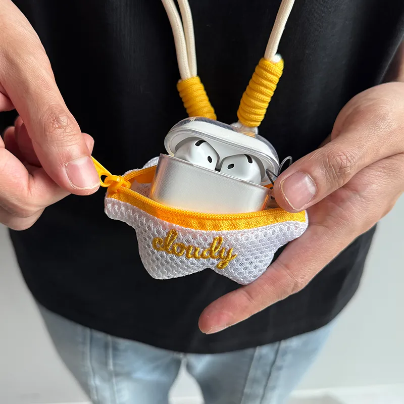 DANGEROUSPEOPLE Polyester Coin Purse Regular Unisex White/Yellow/Yellow-3