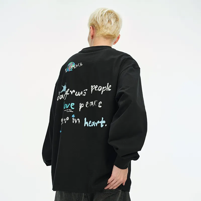 DANGEROUSPEOPLE Long Sleeved T Shirts Unisex-4