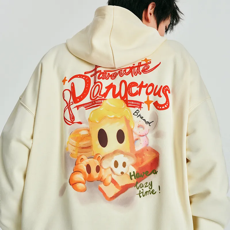 DANGEROUSPEOPLE Sweatshirt Unisex Beige Yellow-2