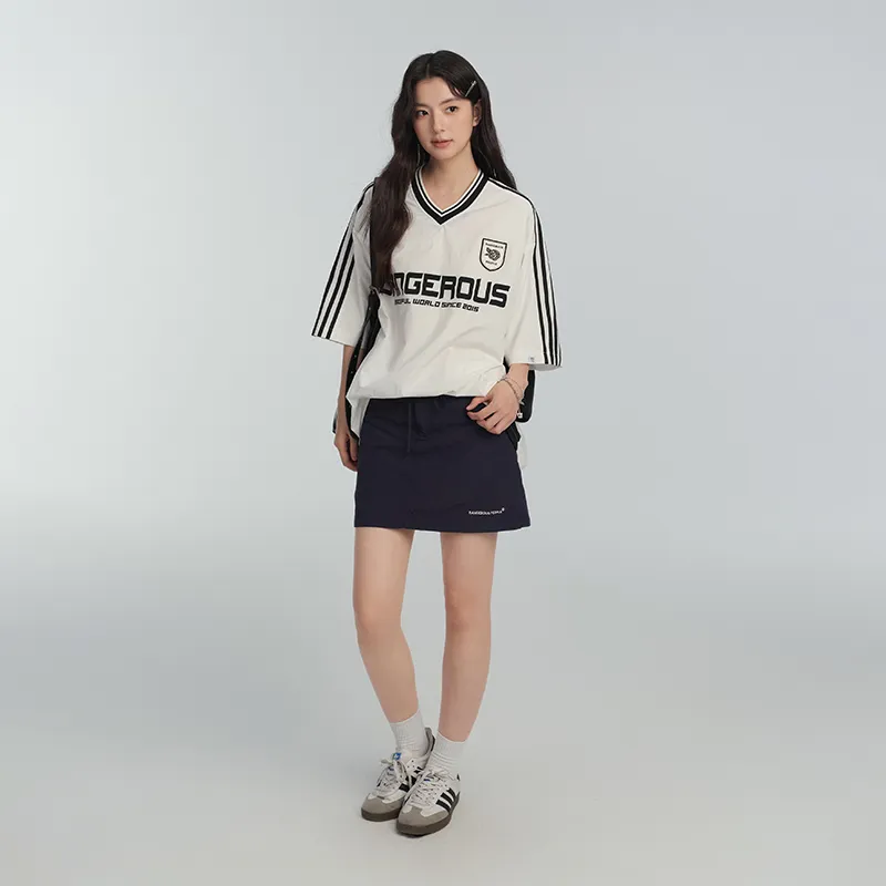 DANGEROUSPEOPLE Casual Short Skirts Women's Dark Blue-2