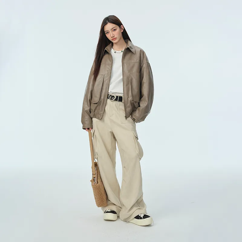 DANGEROUSPEOPLE Puffer Jacket Unisex Camel-4