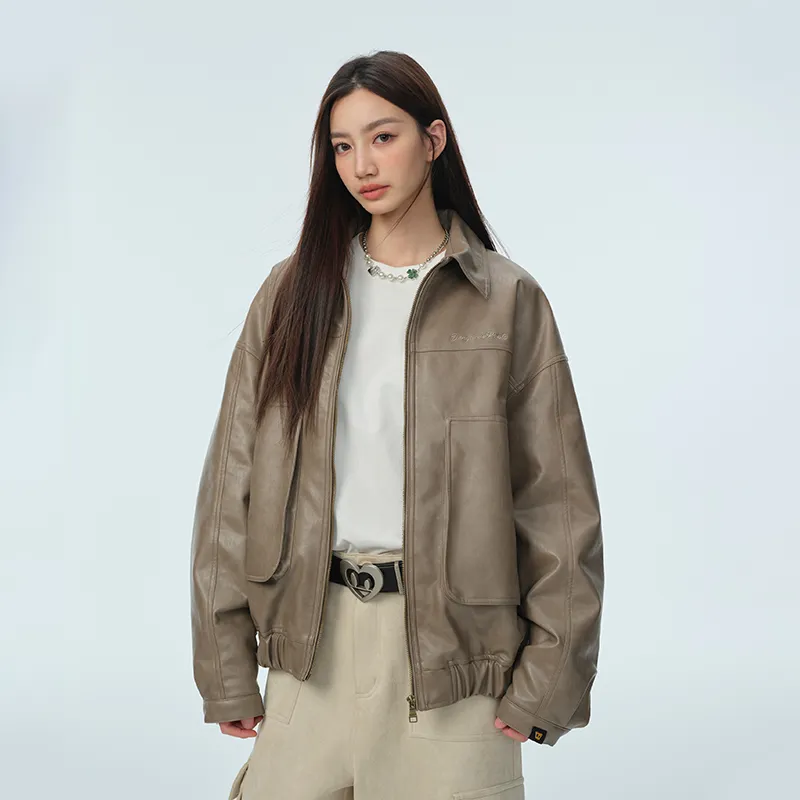 DANGEROUSPEOPLE Puffer Jacket Unisex Camel-2