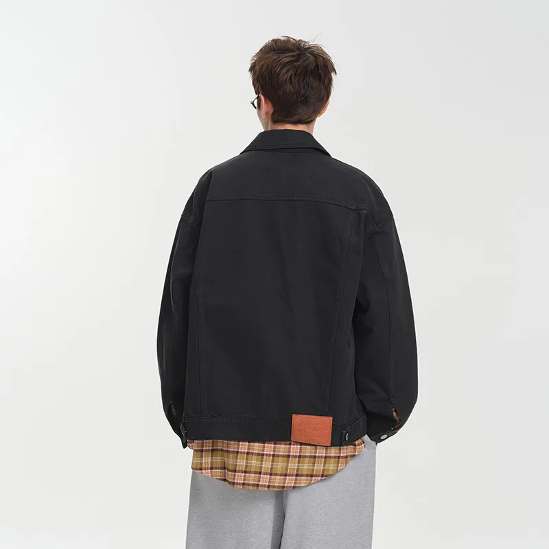 DANGEROUSPEOPLE Denim Jacket Unisex Black-2