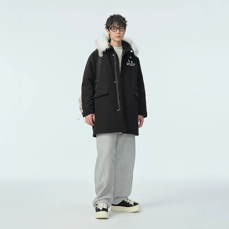 DANGEROUSPEOPLE Puffer Jacket Unisex Black-5