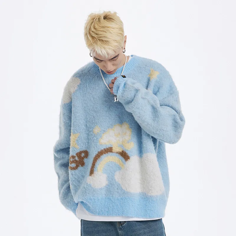 DANGEROUSPEOPLE Sweater Unisex Blue-5