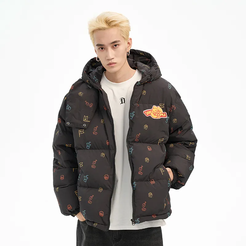 DANGEROUSPEOPLE Down Jacket Unisex Black-2