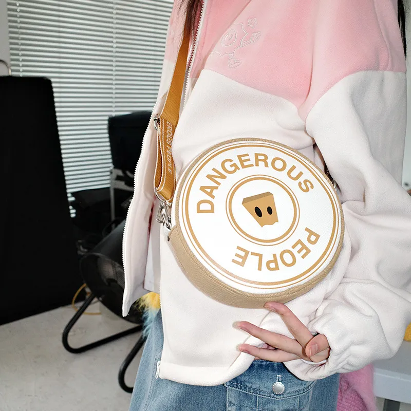 DANGEROUSPEOPLE Fabric Crossbody Bag Regular Unisex White-3