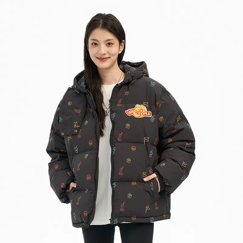 DANGEROUSPEOPLE Down Jacket Unisex Black-3
