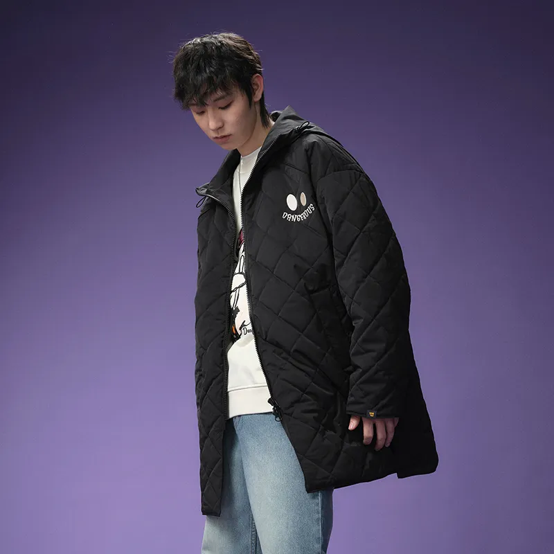 DANGEROUSPEOPLE Puffer Jacket Unisex Black-3