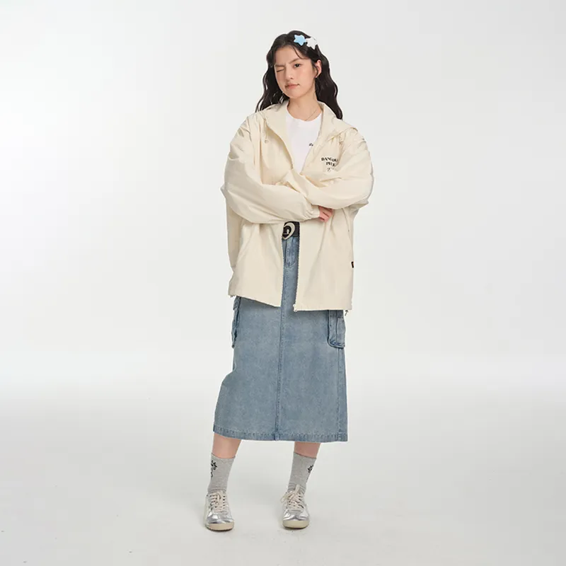 DANGEROUSPEOPLE Denim Long Skirts Unisex Blue-5