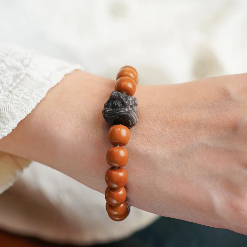 Many Blessings Monkey Head Walnut Bracelets Unisex-5