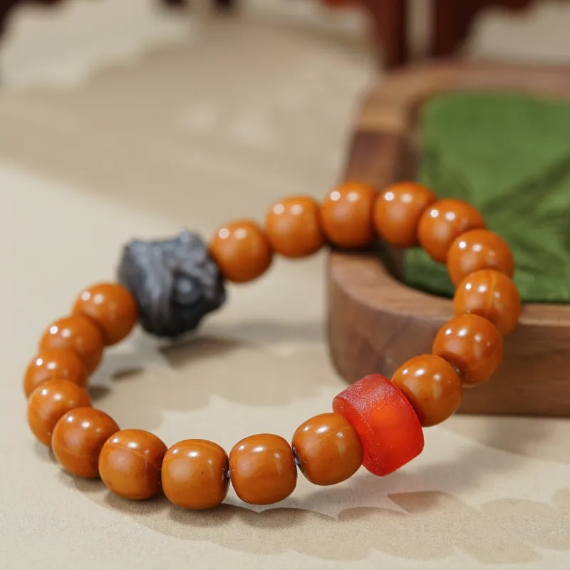 Many Blessings Monkey Head Walnut Bracelets Unisex-2