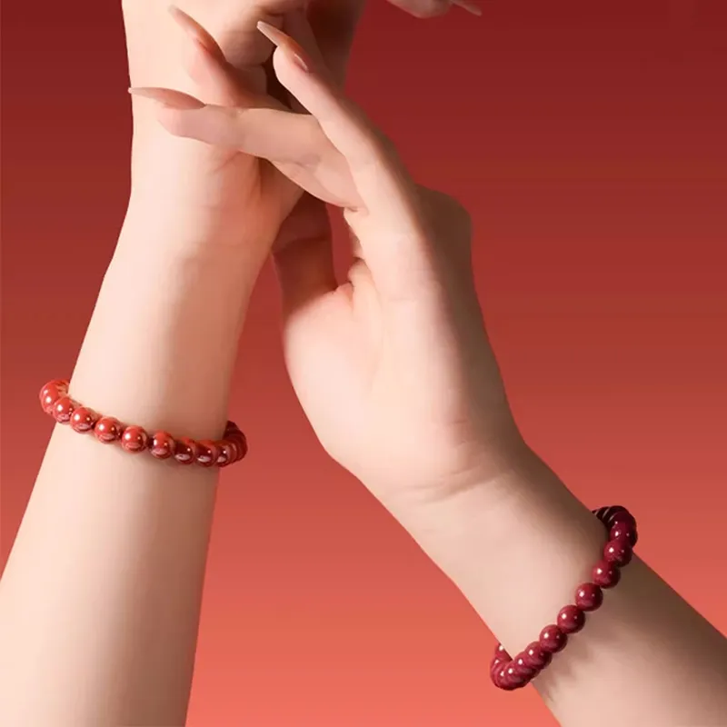 Many Blessings Cinnabar Jade Bracelets Unisex-2