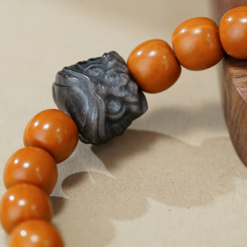 Many Blessings Monkey Head Walnut Bracelets Unisex-3