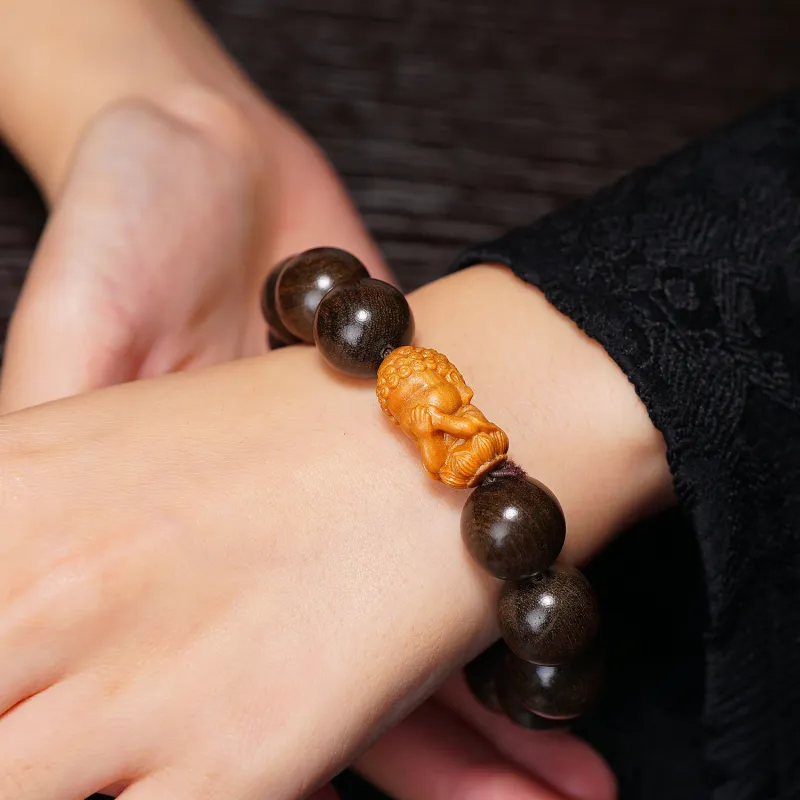 Many Blessings Agarwood Bracelets Unisex-4