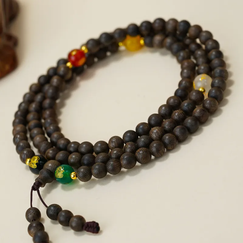 Many Blessings Agarwood Necklaces Unisex-4