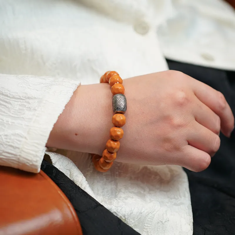 Many Blessings Peach Pit Bracelets Unisex-4