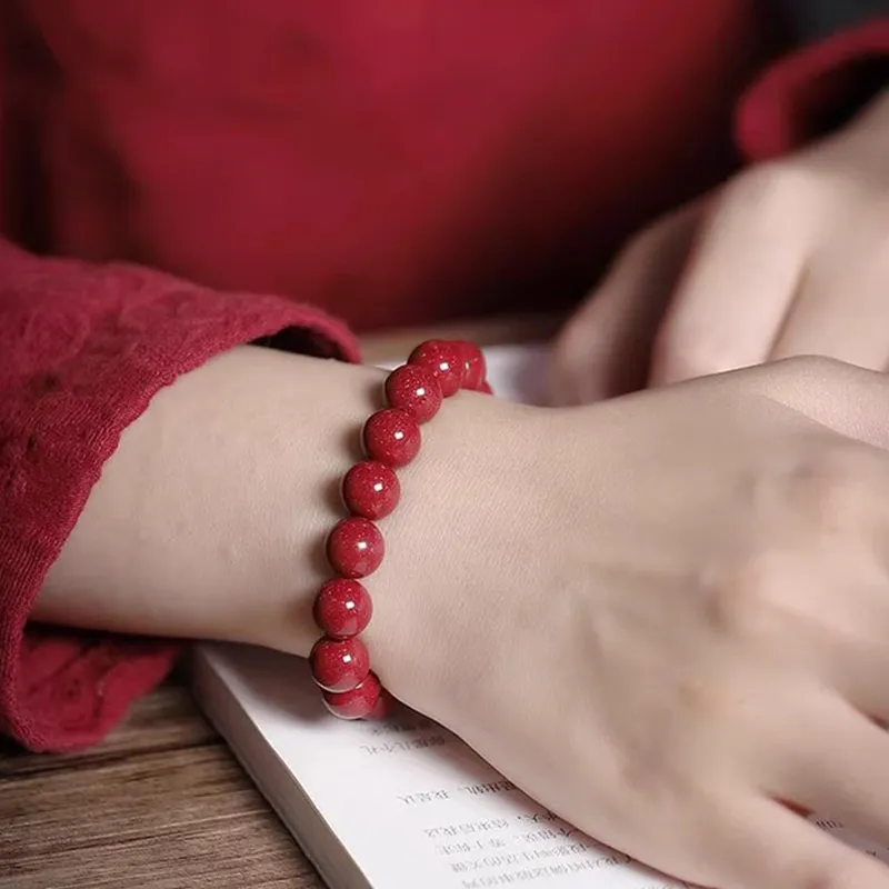 Many Blessings Cinnabar Jade Bracelets Unisex-4