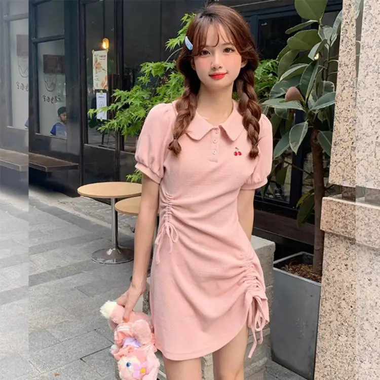 GUOZHEN Short Sleeved Dress Women's-3