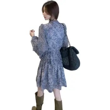 GUOZHEN Long Sleeved Dress Women's