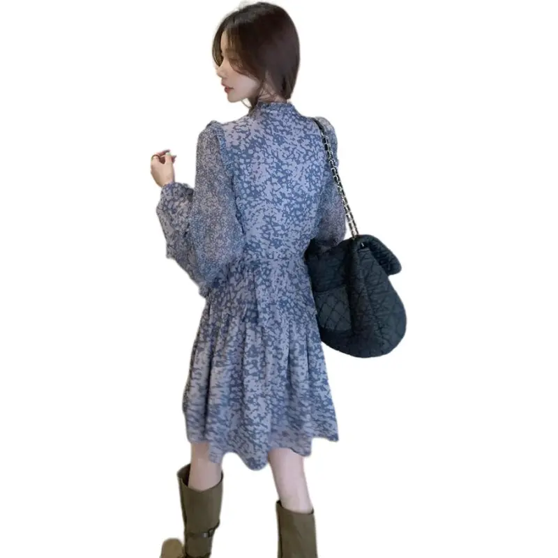 GUOZHEN Long Sleeved Dress Women's-0