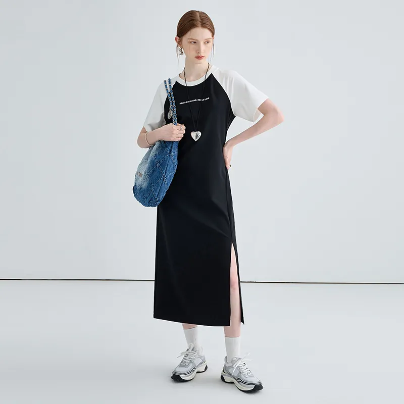GUOZHEN Short Sleeved Dress Women's-3