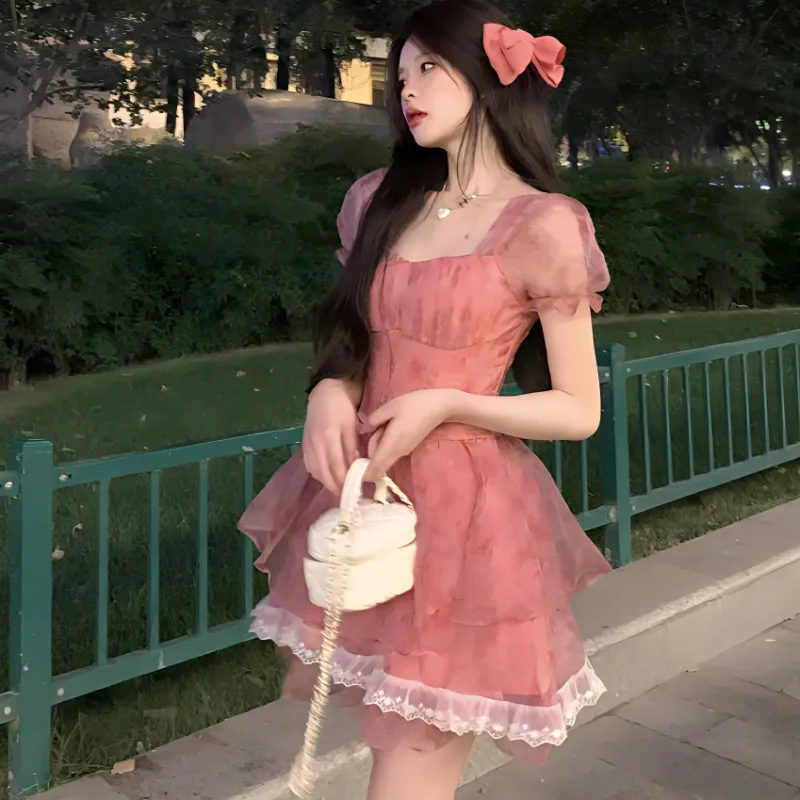 GUOZHEN Short Sleeved Dress Women's-2