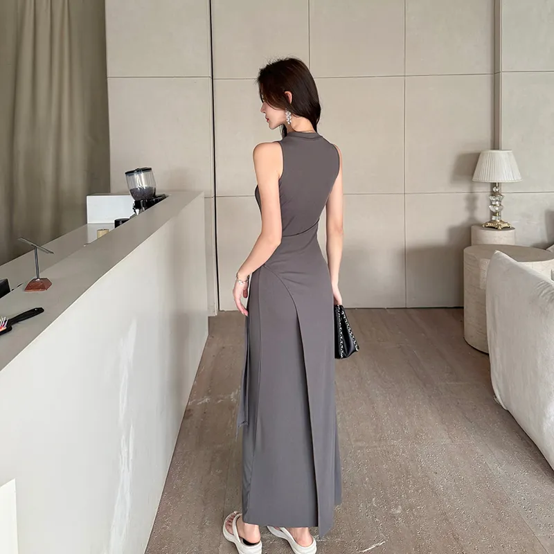 GUOZHEN Sleeveless Dress Women's-2