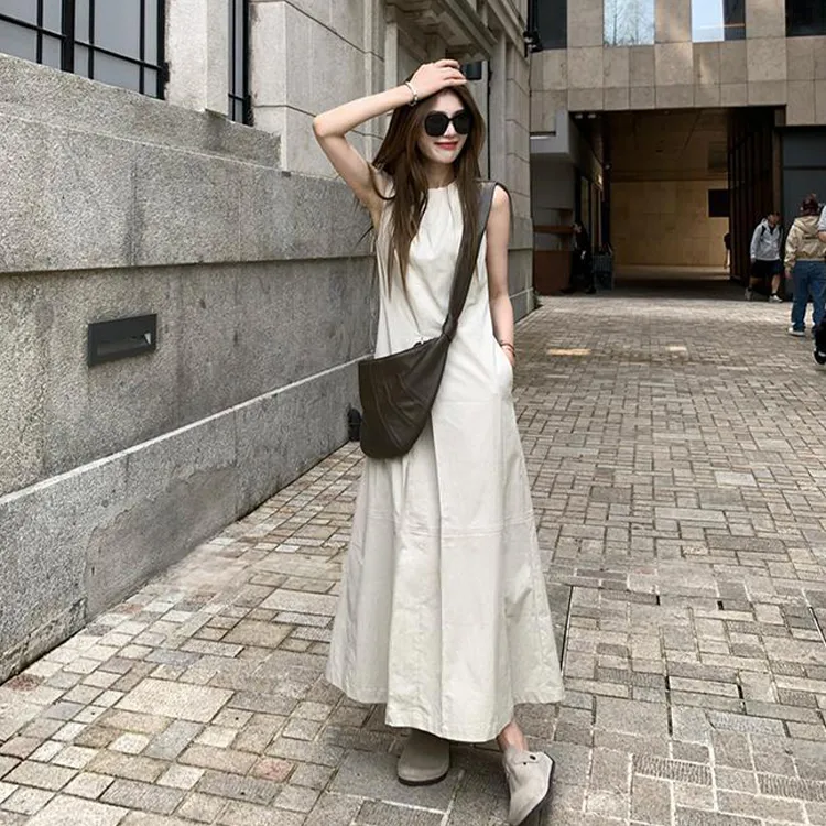 GUOZHEN Sleeveless Dress Women's-5