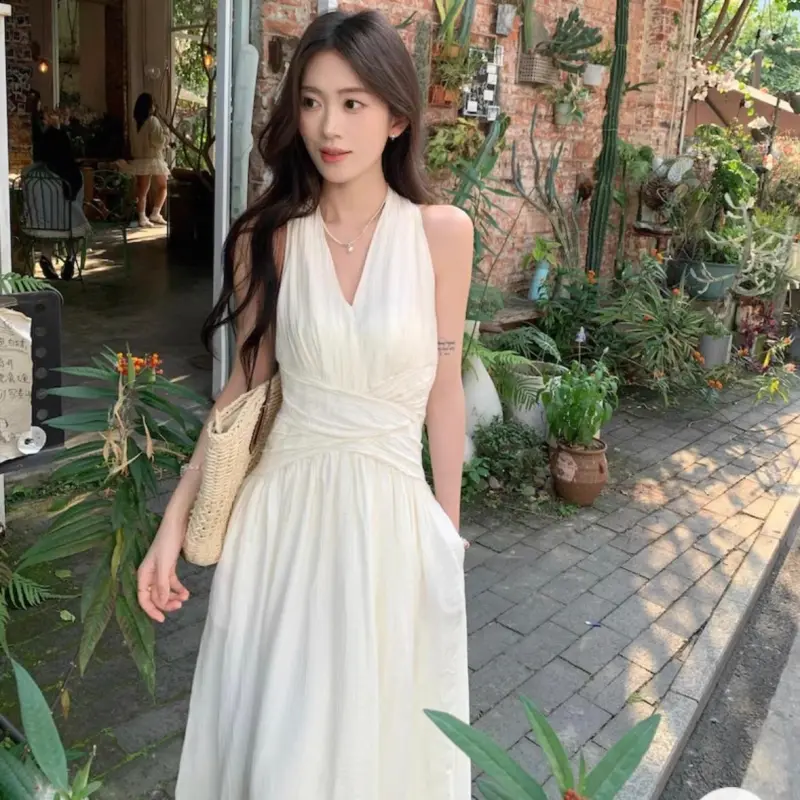 GUOZHEN Sleeveless Dress Women's-4