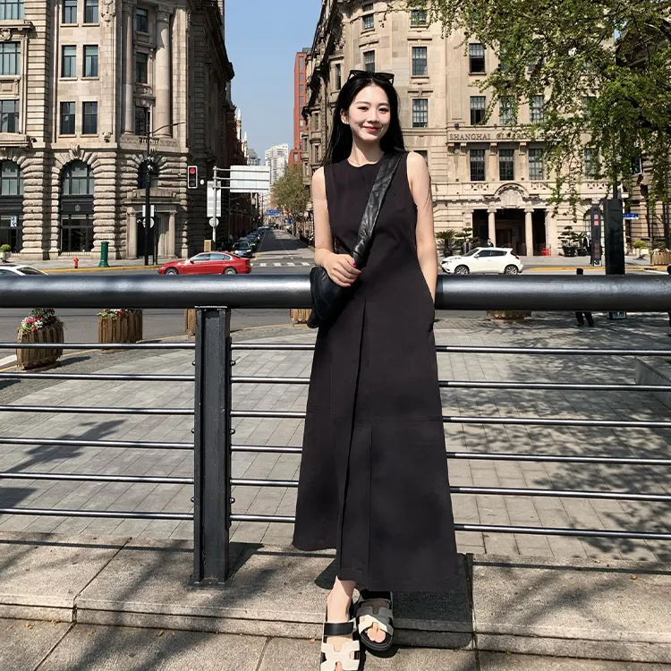 GUOZHEN Sleeveless Dress Women's-9