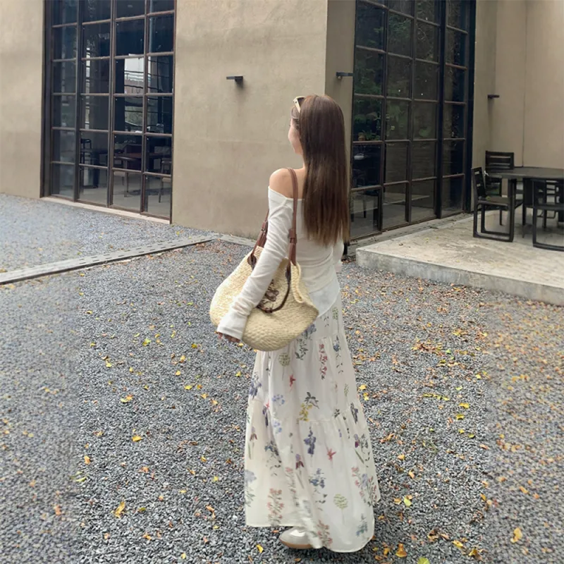 GUOZHEN Casual Long Skirt Women's-4