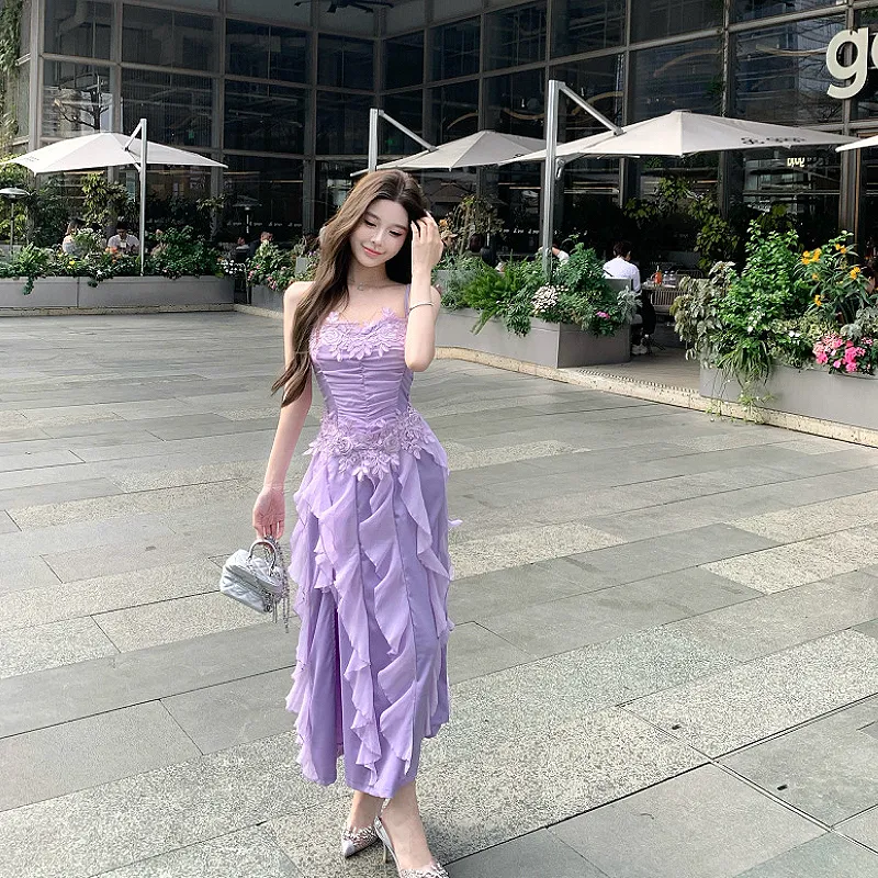 GUOZHEN Slip Dresses Women's-4