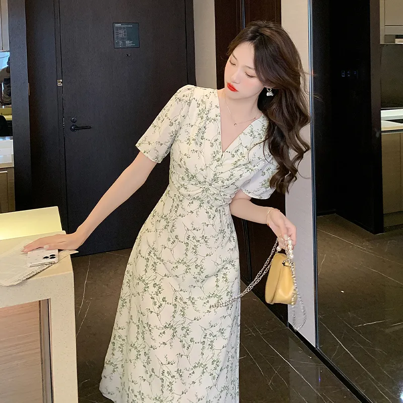 GUOZHEN Short Sleeved Dress Women's-2