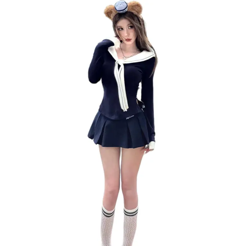 GUOZHEN Two Piece Skirt Sets Women's-1