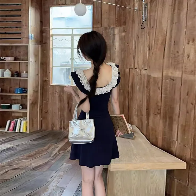 GUOZHEN Short Sleeved Dress Women's-5