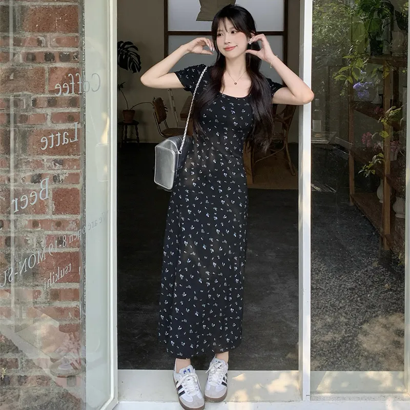 GUOZHEN Short Sleeved Dress Women's-3