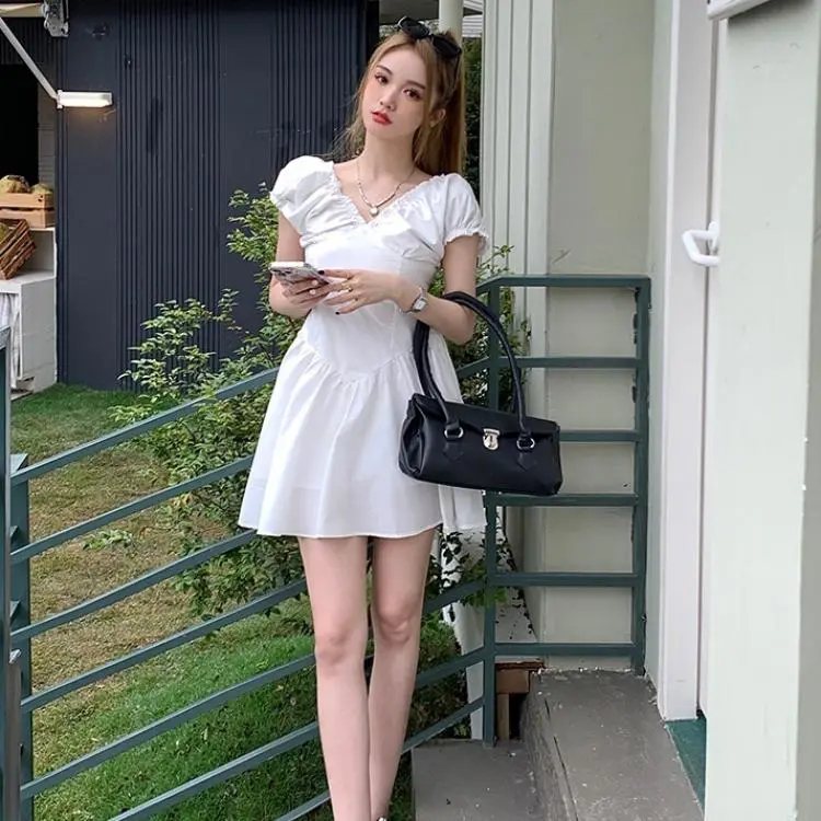 GUOZHEN Short Sleeved Dress Women's-14